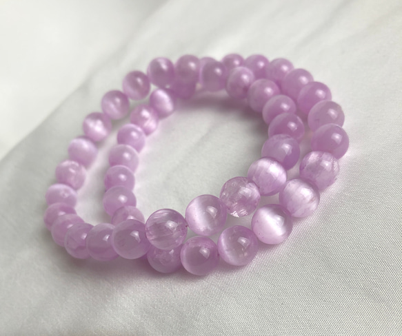 天然石 5Aキャッツアイ紫セレナイト シルクような艶 8