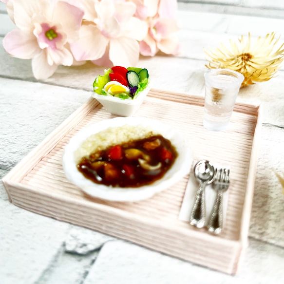 ミニチュアフード カレーライスセット