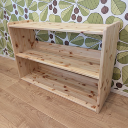 絵本棚 木製棚 おもちゃ棚 ハンドメイド モンテッソーリ 棚・シェルフ