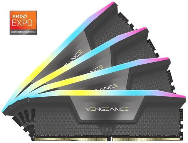 CORSAIR Vengeance RGB 64GB (4 x 16GB) 288-Pin PC RAM DDR5 5600