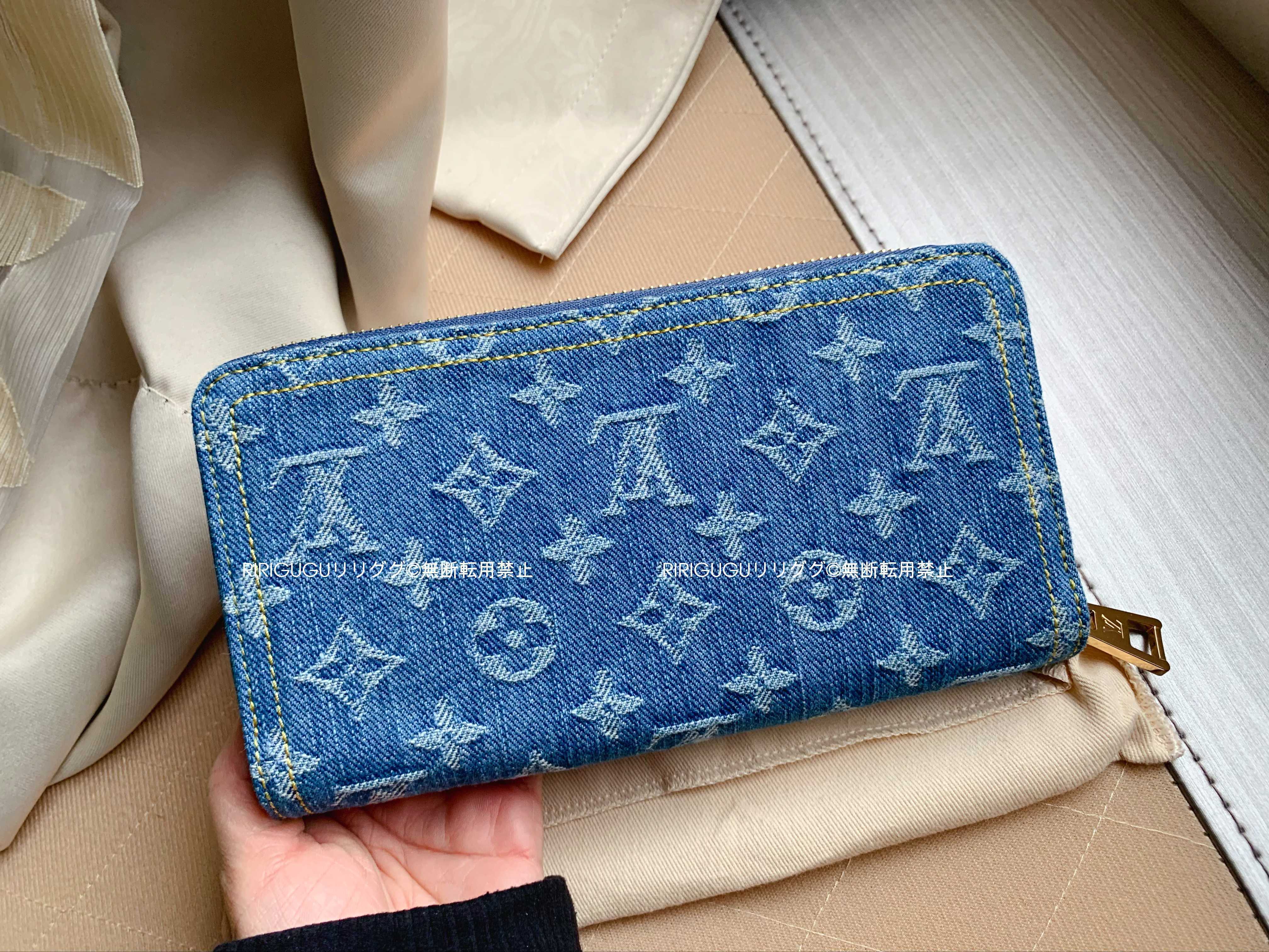 ルイヴィトン) M82958ジッピー・ウォレット長財布 デニム (Louis