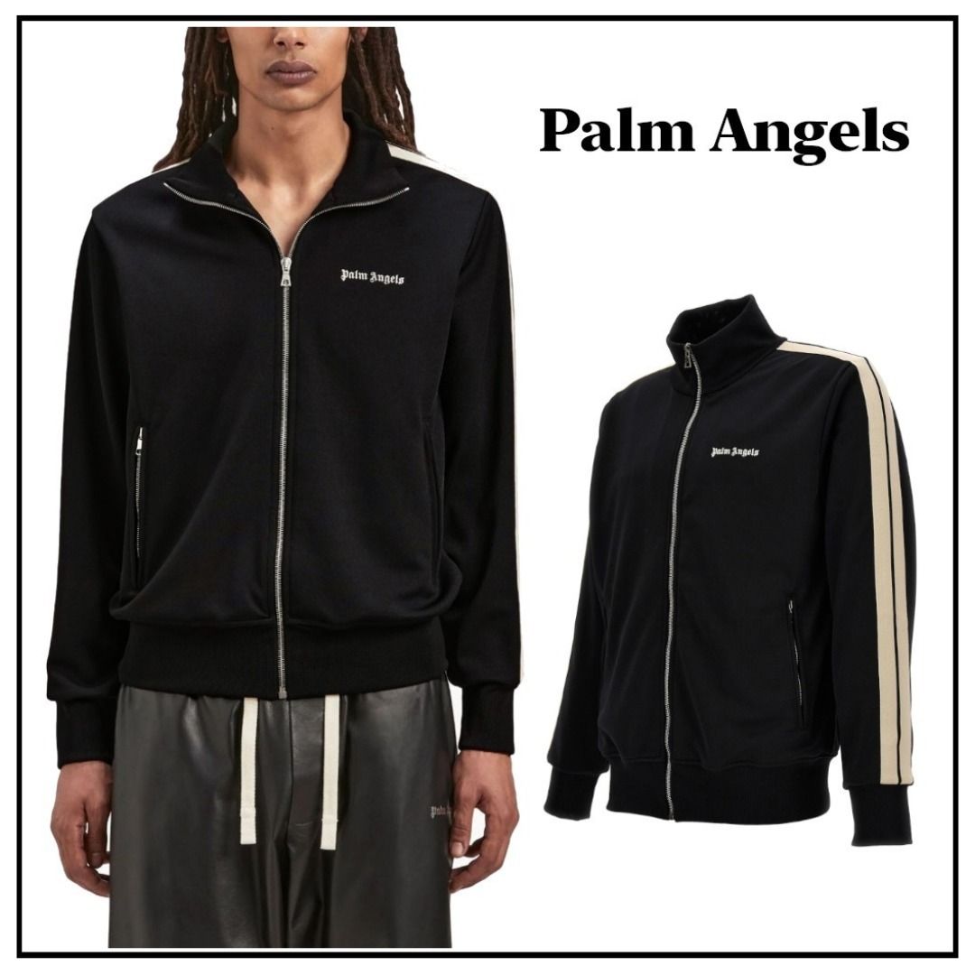 関税込【Palm Angels】ロゴ ライン トラックジャケット ジャージ (Palm