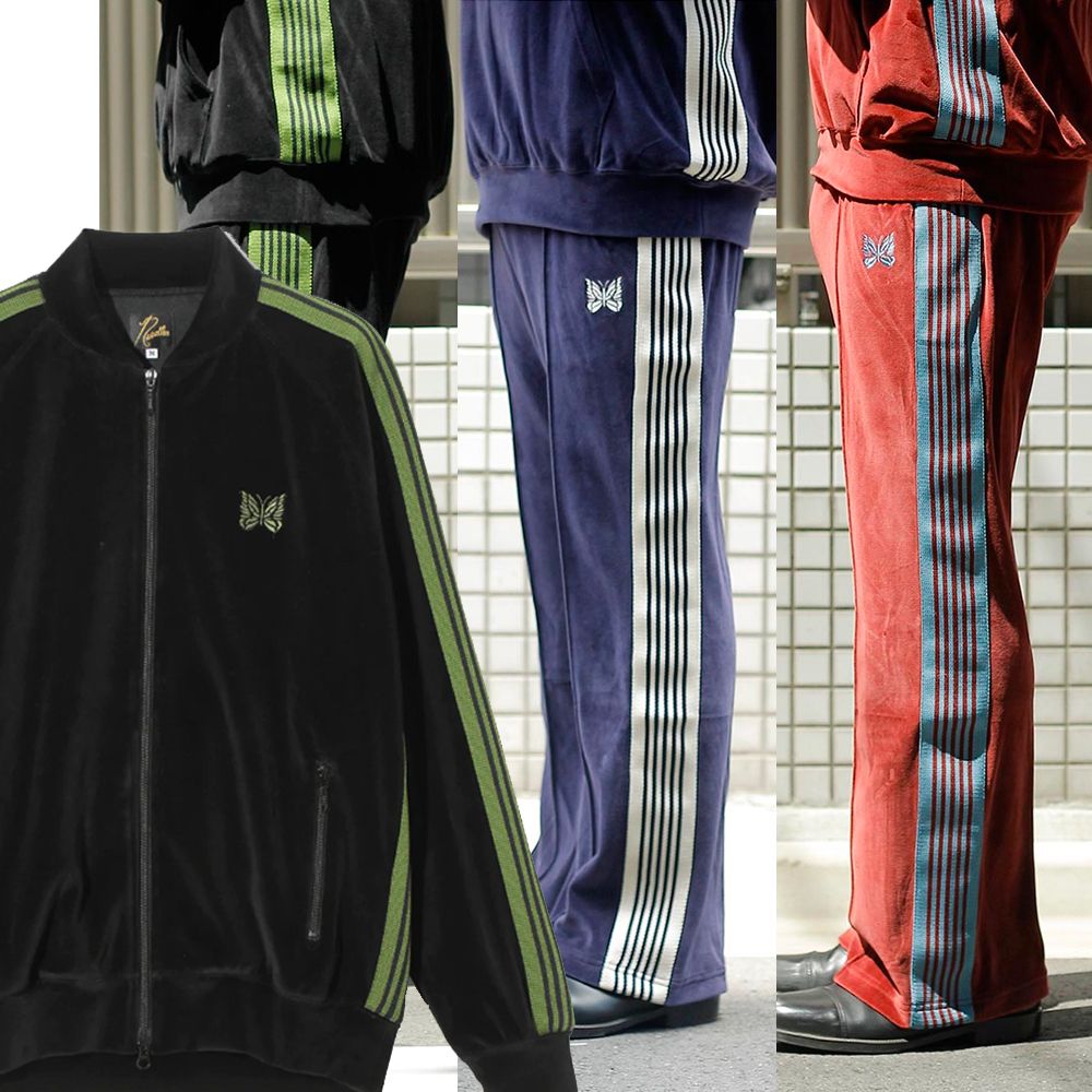 Needles】25AW ベロア Track セットアップ ジャージ すぐ届く (Needles