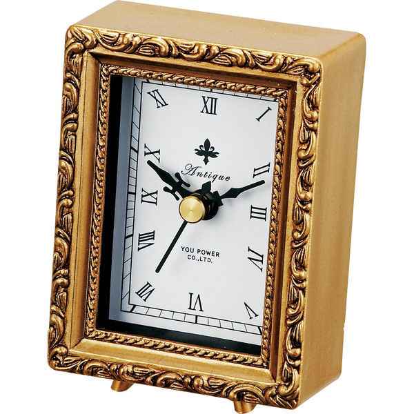 ユーパワー アンティーク スタイル クロック「スクエア（ゴールド