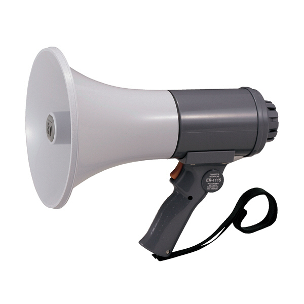 ハンド型防滴メガホン 中型 15W ER-1115 1台 TOA - アスクル