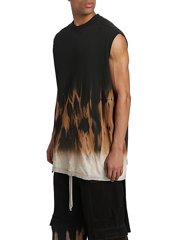 DRKSHDW by Rick Owens Tarp Tie-Dye Cotton Sleeveless T-Shirt