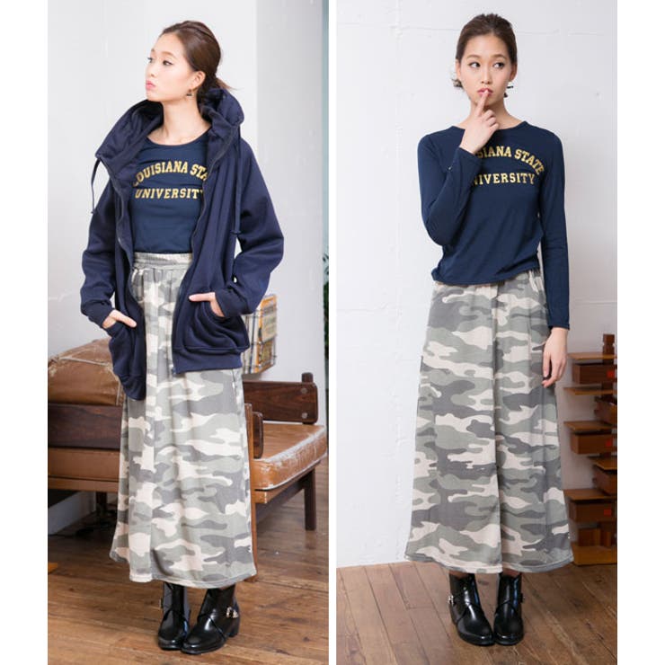 秋冬新作】迷彩 スカート カモフラ柄[品番：FI000002268]｜futier land