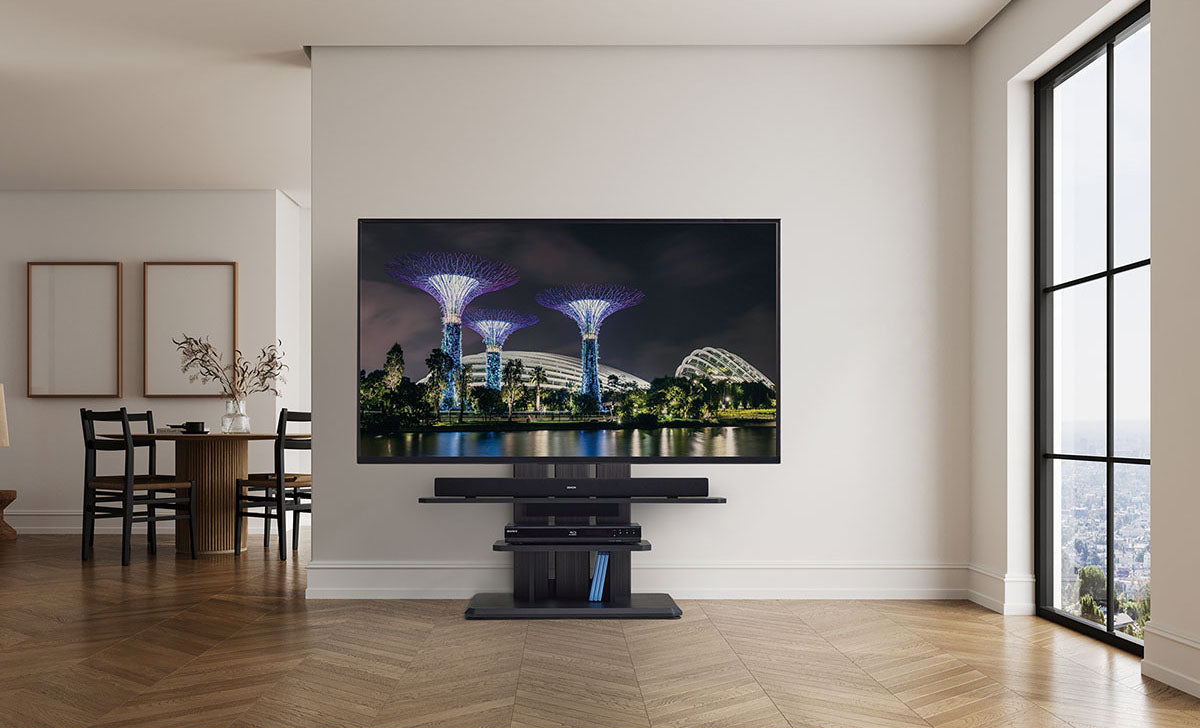 自立式テレビスタンド-WS-C690-ダークブラウン – asahiwood