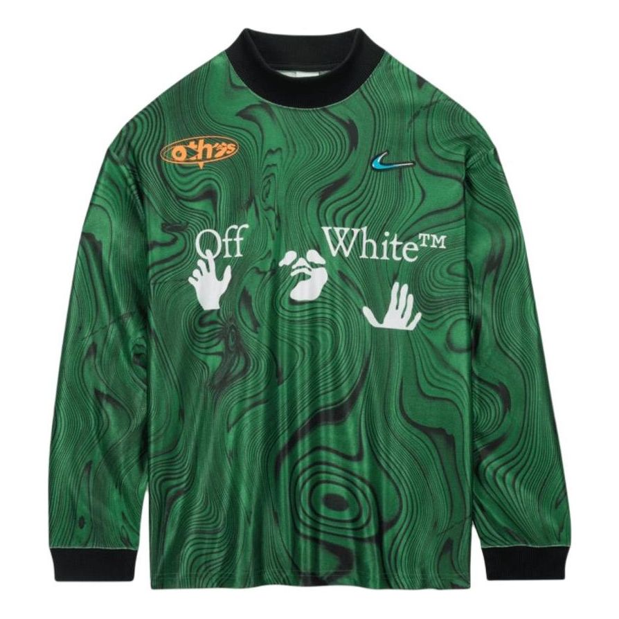 Nike x Off-White All Over Print Jersey Asia Sizing 'Kelly Green