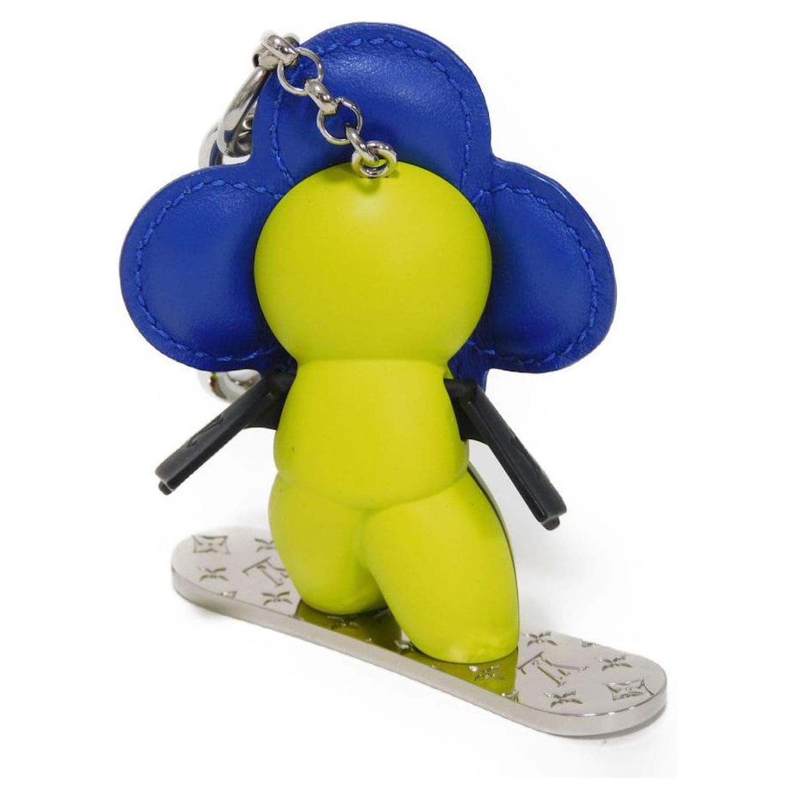 Louis Vuitton Vivienne Snowboard Keychain M00965 Blue Leather ref