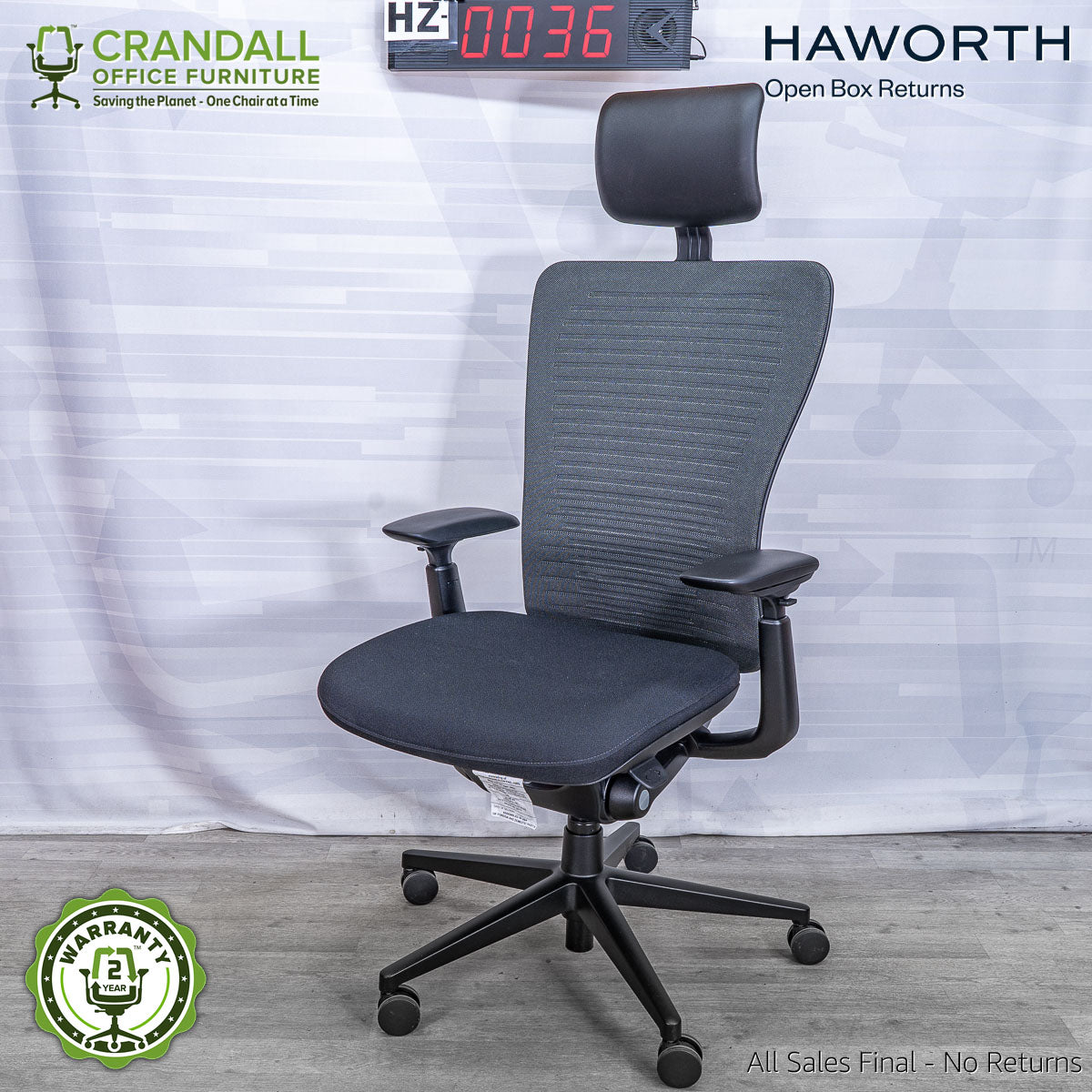 HZ-0036 - Haworth Zody with Headrest – Crandall Office Furniture