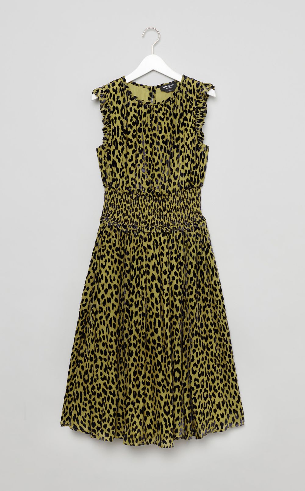 ケイトスペード ヒョウ柄 ジャガード フレア ワンピース XS ヒョウ柄