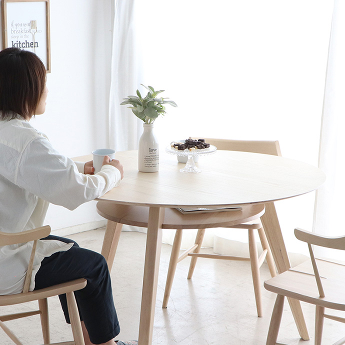 g28447]【直径110cm】Siroca 円形ダイニングテーブル ダイニング