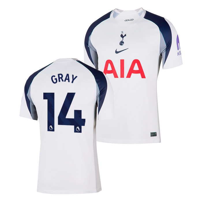 トッテナム 25-26 ホーム 半袖 ユニフォーム No.14 グレイ【NIKE