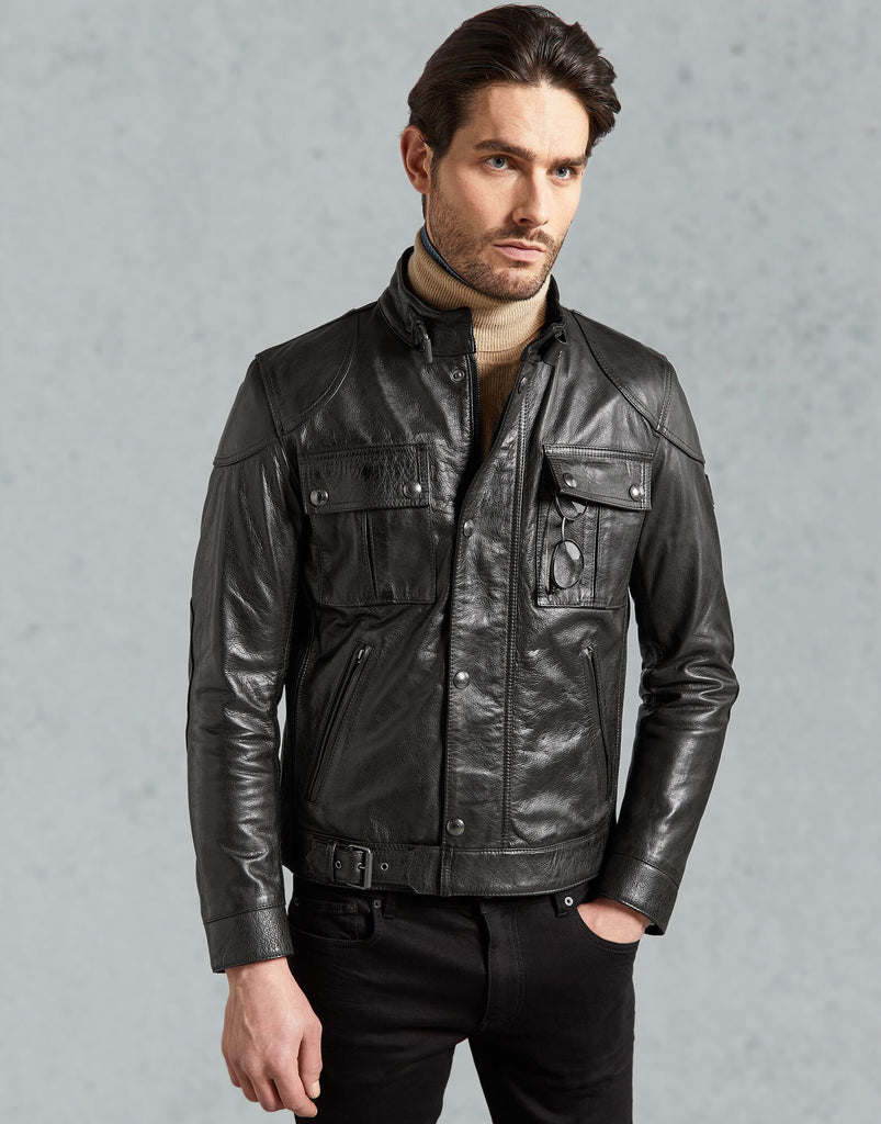 BELSTAFF GANGSTER 2.0 LEATHER JACKET In Burnish Gold Leather
