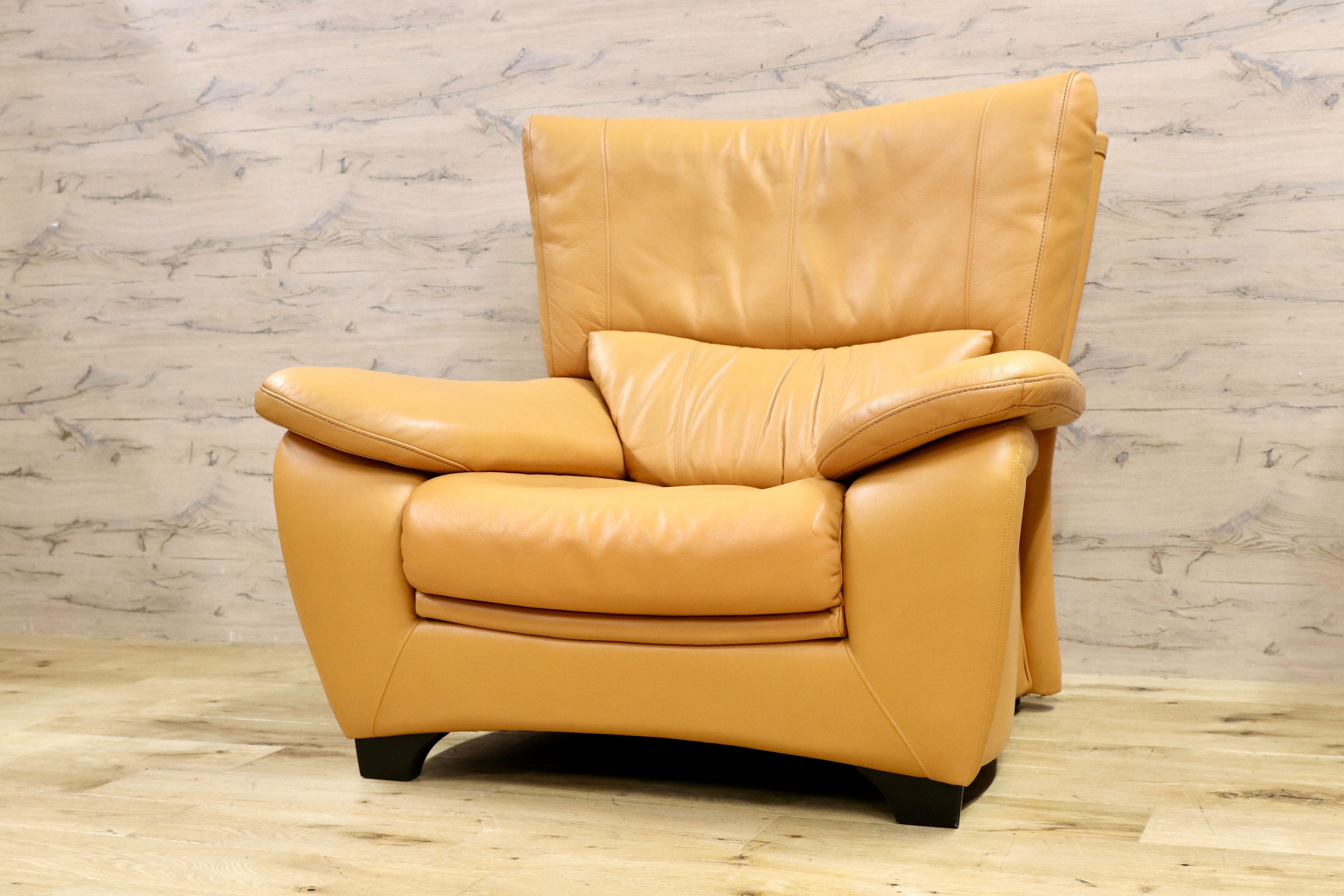 カリモク ロビーチェア 1人掛け ソファ アームチェア ダークブラウン