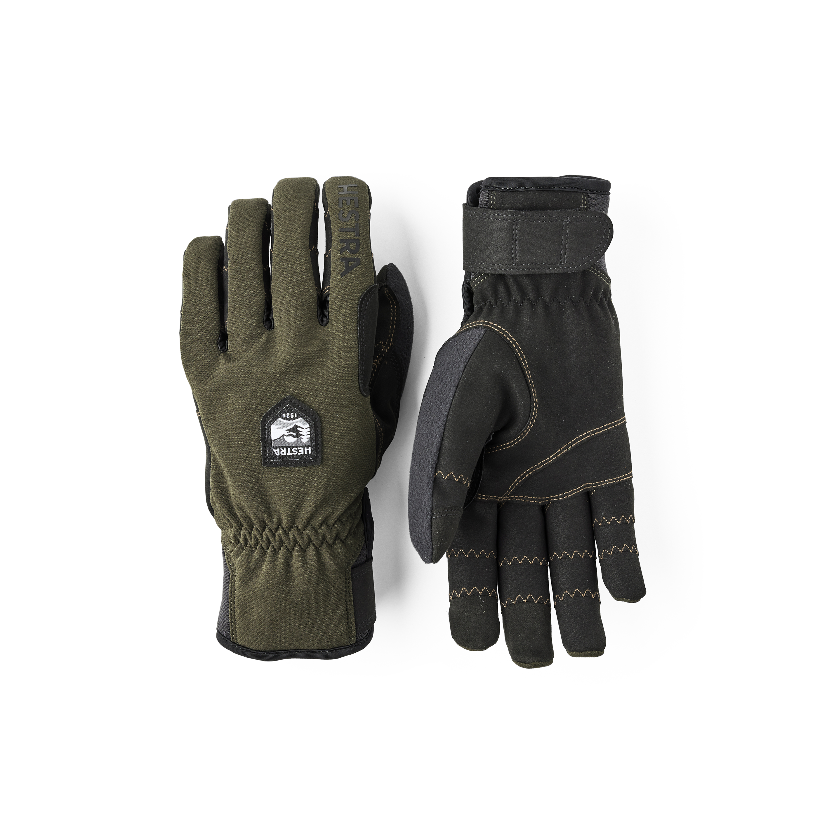 Ergo Grip Wool Touring - 5 finger - Dark Forest/Black | Hestra Gloves