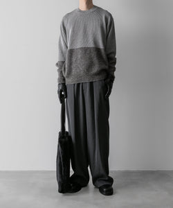 ssstein / シュタイン】MOHAIR GLITTER KNIT COMBINATION LS - GREIGE
