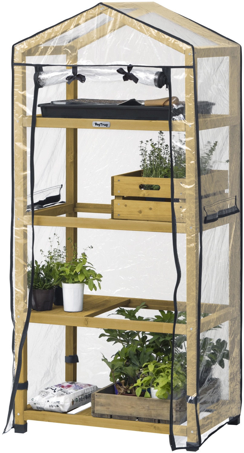 ウッドシェルフ ビニールカバー付 /B(ナチュラル): 温室 | タカショー