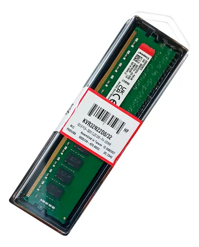 Kingston 32gb Ddr4 3200mhz Kvr32n22d8/32 Memoria Ram Pc | Cuotas