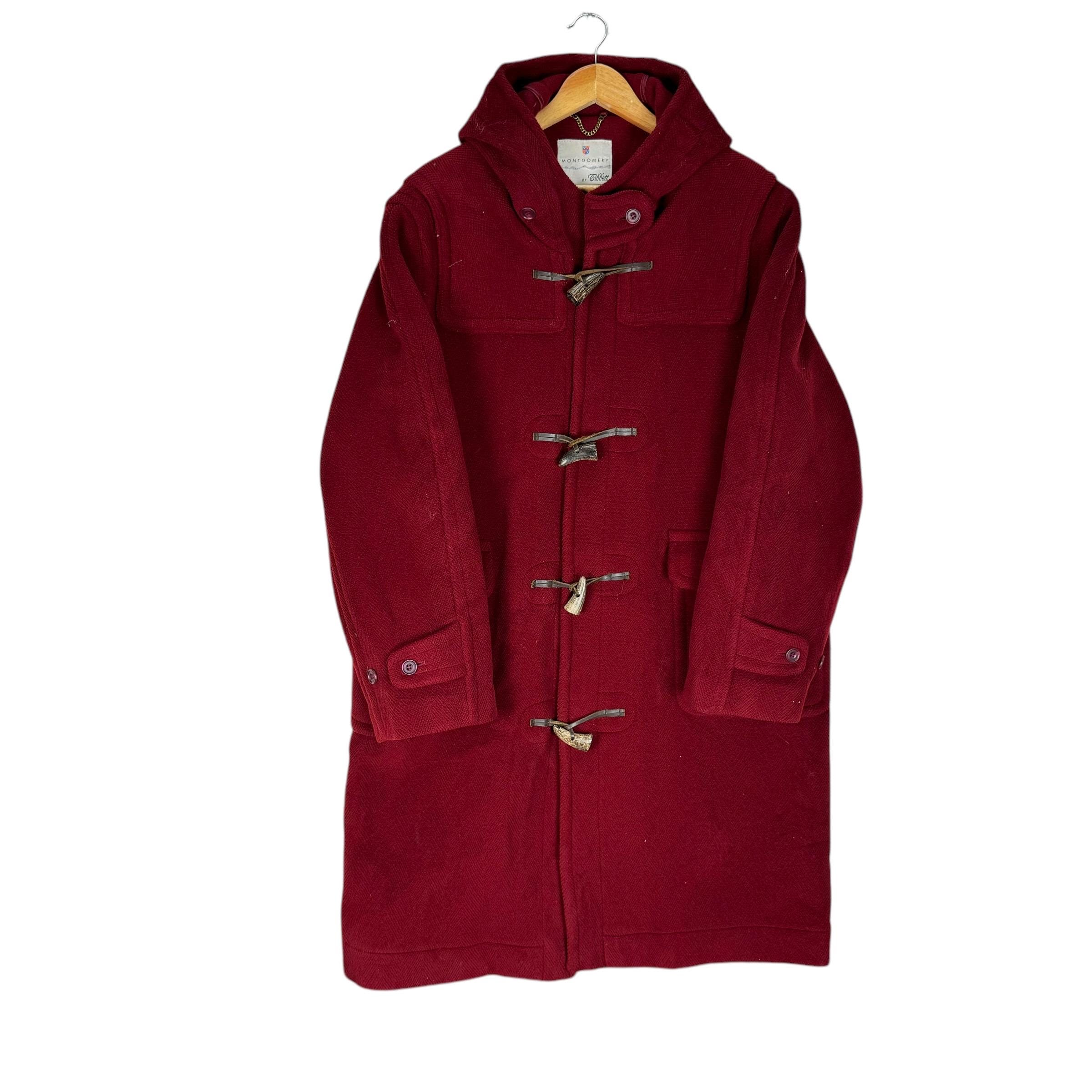 ヴィンテージ モンゴメリー ティベット ウール ダッフルコート：レッド