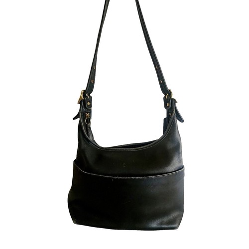 Coach Vintage Shoulder Bag Leather Black Authentic I1203381 | eBay