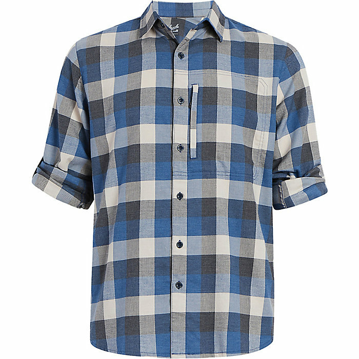 Woolrich L24226 Men's Any Point Blue Plaid Button Down Flannel