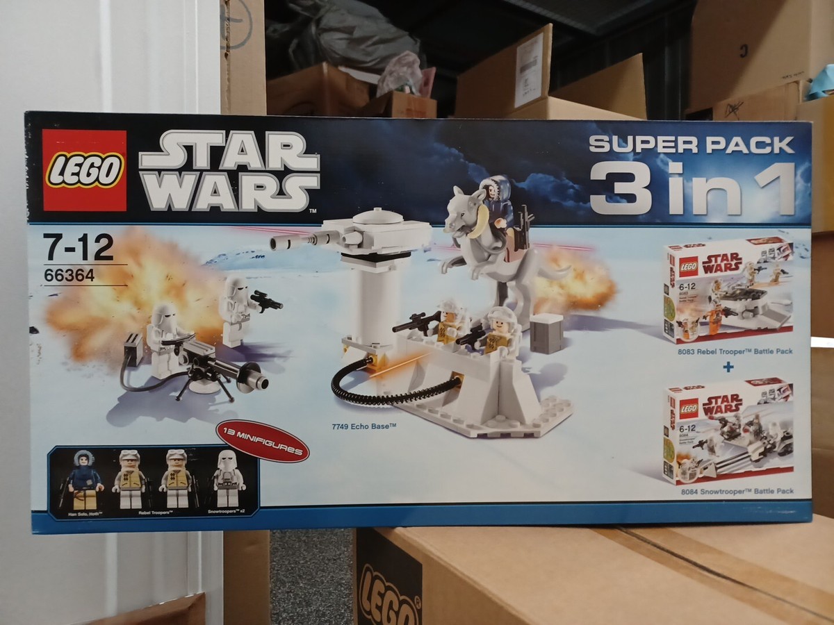 NEW RETIRED Lego Star Wars Super Pack 66364 3 In 1 (7749, 8083