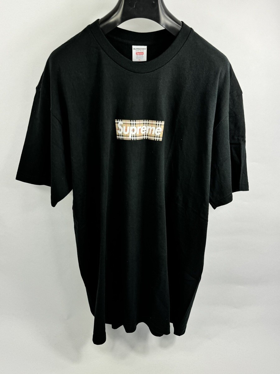 SUPREME X BURBERRY - BOX LOGO PRINT T-SHIRT SIZE: XL | eBay