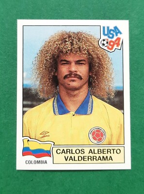 🔥RARE LEGEND CARLOS VALDERRAMA COLOMBIA #62 TOP PANINI WC USA 94