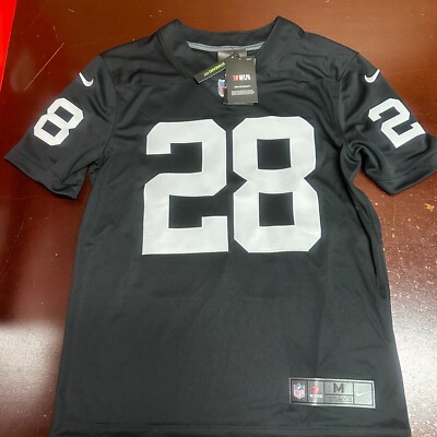 Nike Mens Black Dri Fit Las Vegas Raiders Josh Jacobs #28 NFL