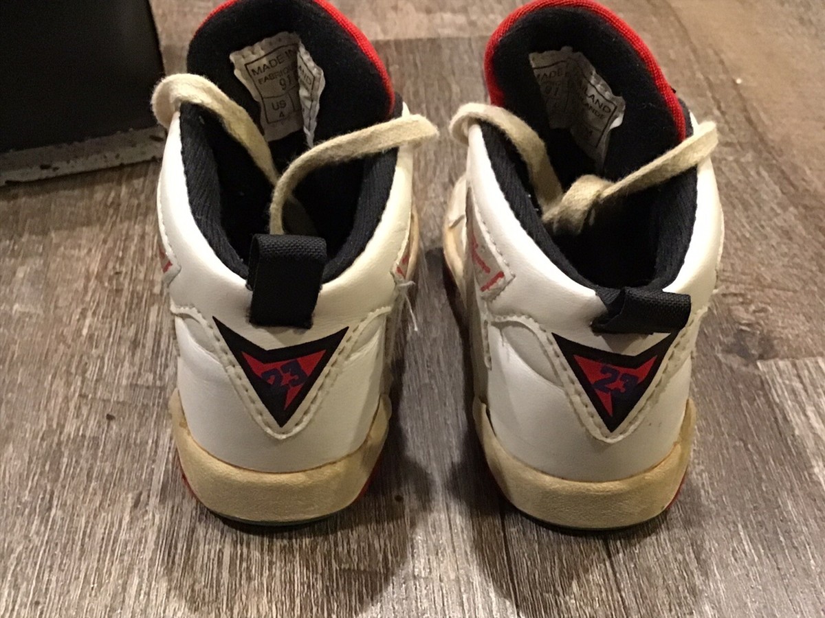 Vintage 1991 Nike Baby Air Jordan Shoes Red White Size 4 IOB | eBay