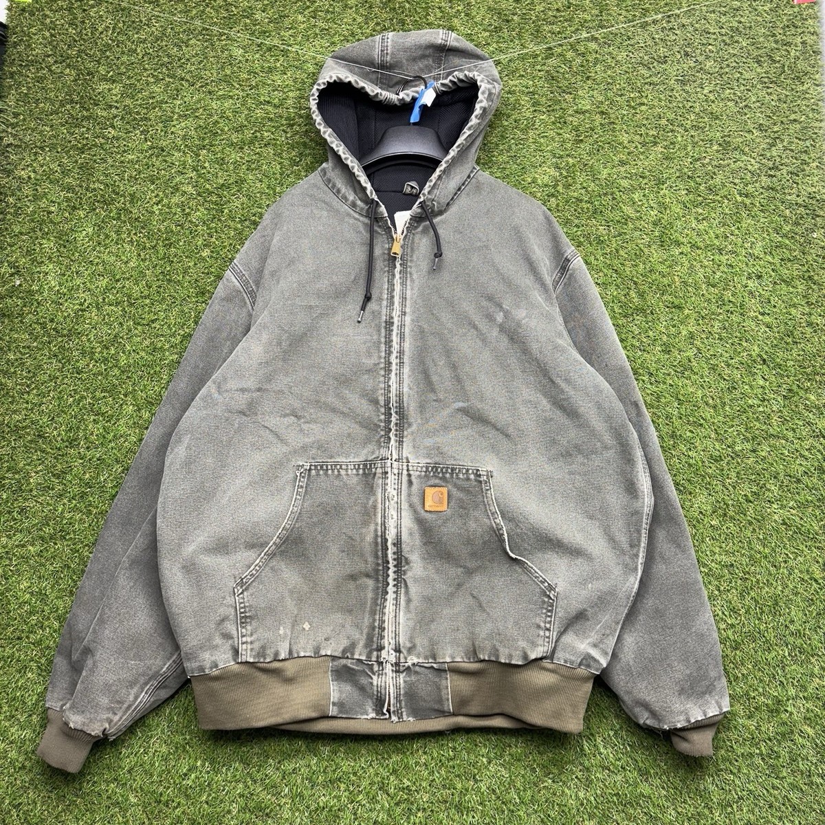 Carhartt J25 Mos Jacket Mens XL Tall XLT Moss Green Full Zip