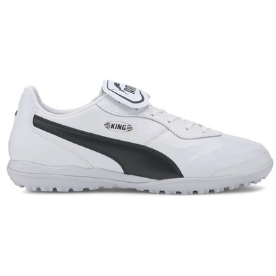 PUMA King Top Turf Soccer Mens White Sneakers Athletic Shoes