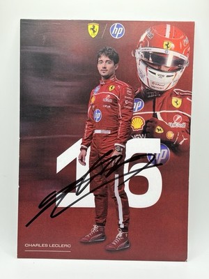F1 CHARLES LECLERC SIGNED SCUDERIA FERRARI DRIVER CARD 2025 FULL
