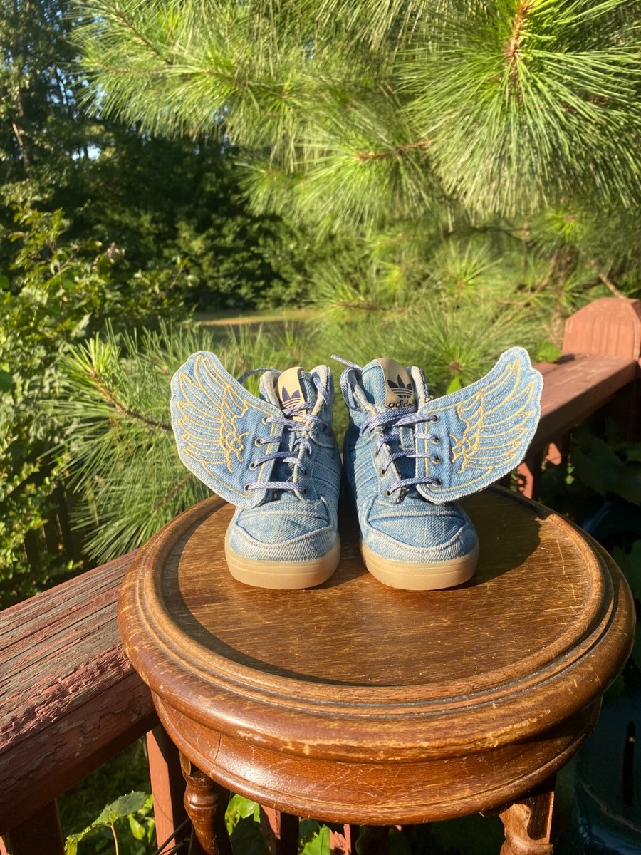 BABY SIZES 6.5K Adidas Jeremy Scott DENIM WINGS V24622 Authentic
