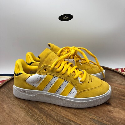 Adidas Tyshawn Low Yellow White Leather Skate Shoes Mens 5 Womens