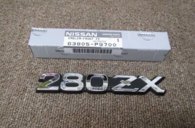 DATSUN 280ZX FRONT FENDER CHROME EMBLEM 63805-P9700 Japan قطع غيار
