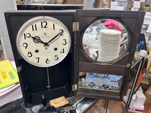 愛知時計製 古い掛時計 special eight 機械式時計 古時計 アナログ