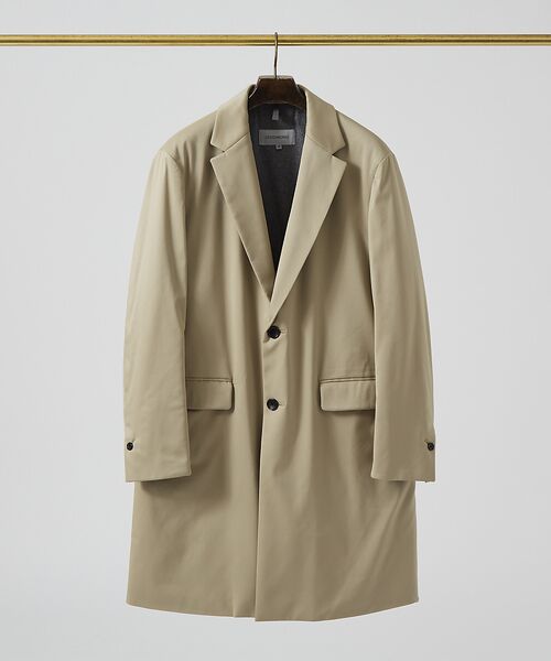 セール】 【軽量/ストレッチ】中綿 シャンブレー チェスターコート