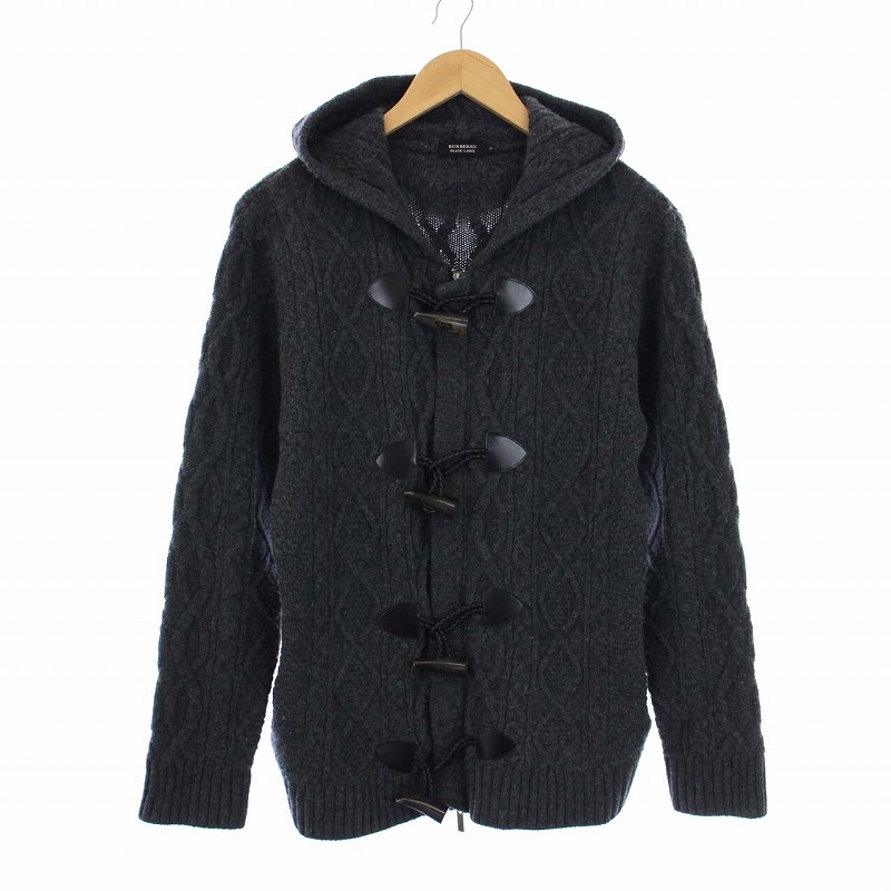 BURBERRY バーバリー ブラックレーベル M ダッフルコート メンズ 黒系