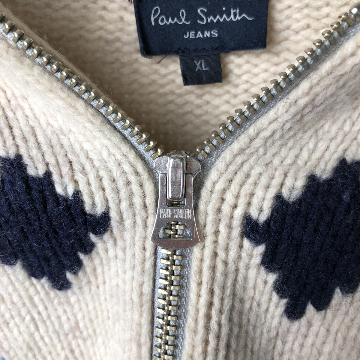 古着 ポールスミス Paul Smith 総柄 カウチンセーター メンズXL相当