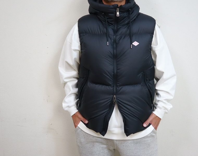 2024秋冬 DANTON ダントン ダウン フードベスト #DT-A0536 MCR