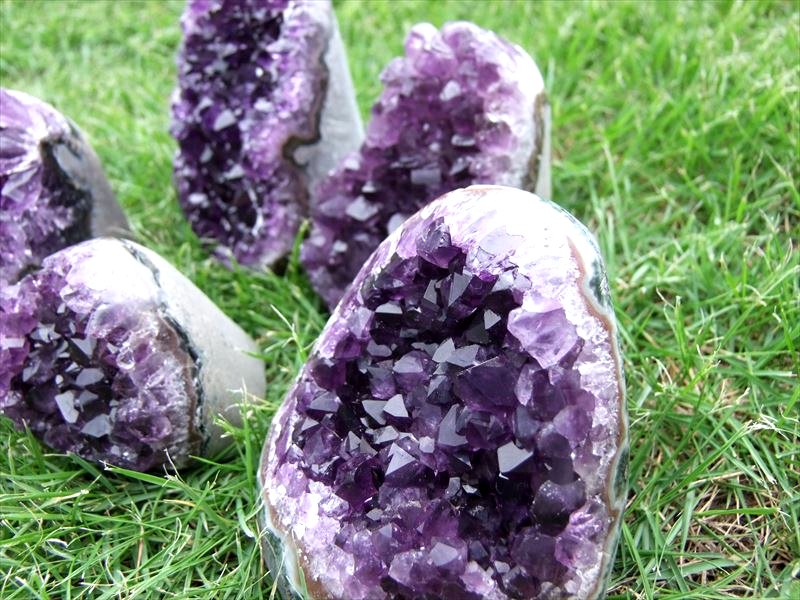 楽天市場】4A【アメジスト（紫水晶）クラスター スタンドタイプ】【重