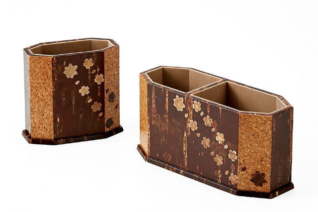 秋田の伝統工芸品「樺細工」製,春秋卓上ラック。桜皮細工,ネット通販