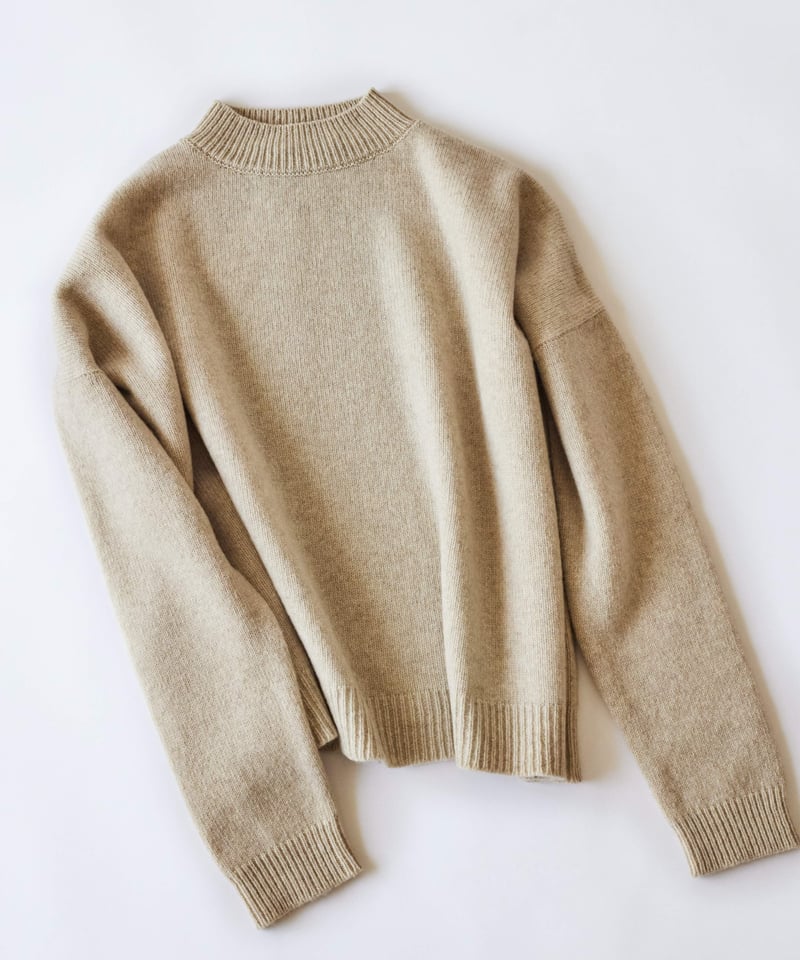 M-［medium］ウールカシミヤハイネックセーター Ivy / ベージュ | days