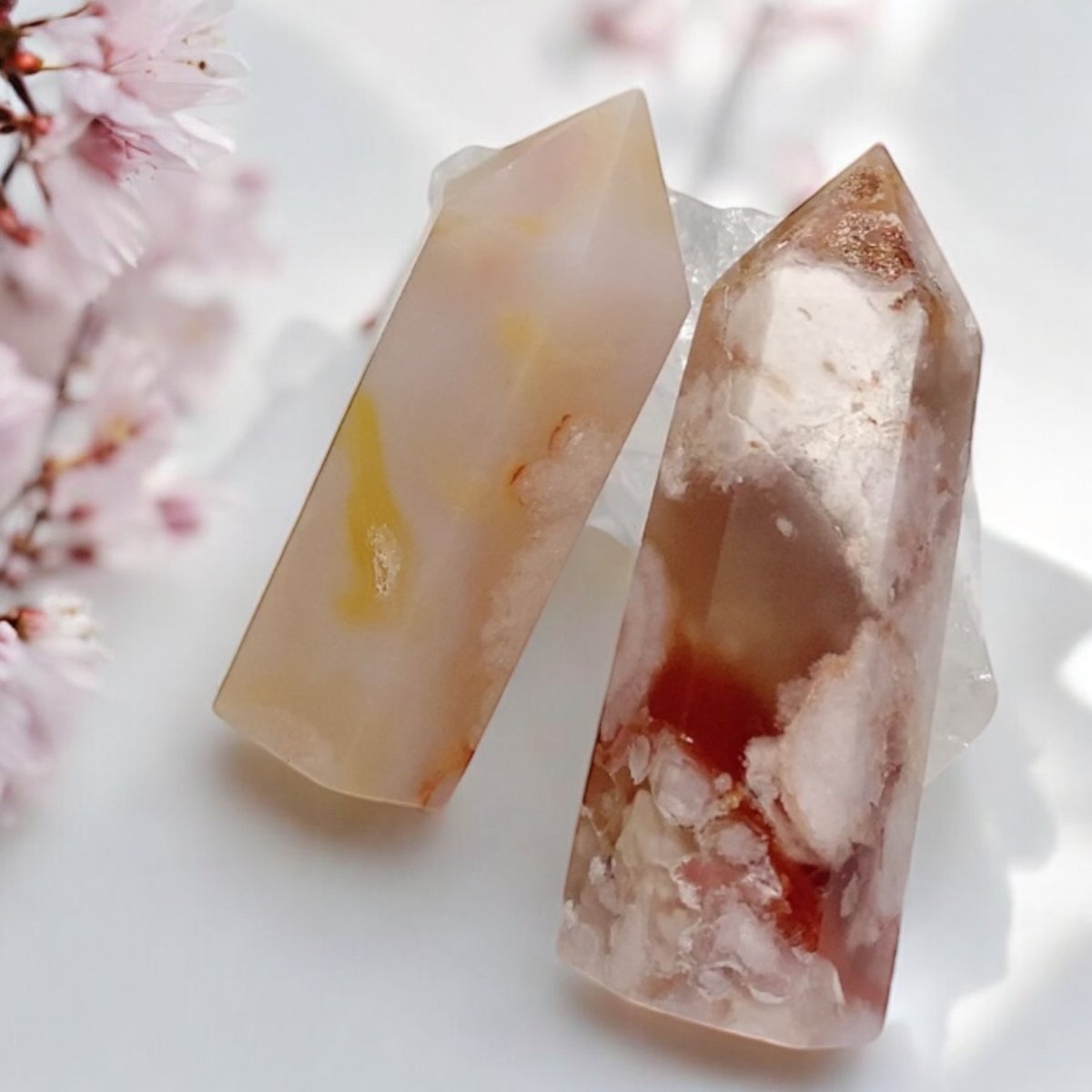 ④ピンクアメジスト⭐️フラワーアゲート⭐️スラブ⭐️桜瑪瑙⭐️花