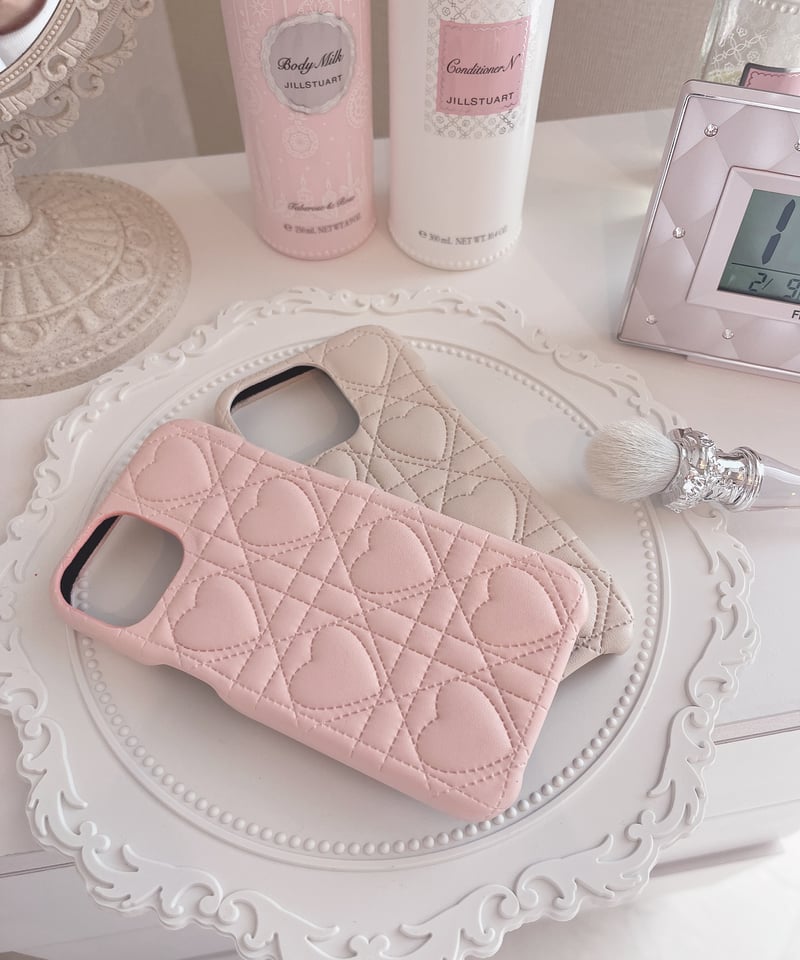 ロゼミューズ iPhone 14 キルティングケース ピンク quilting iPhone