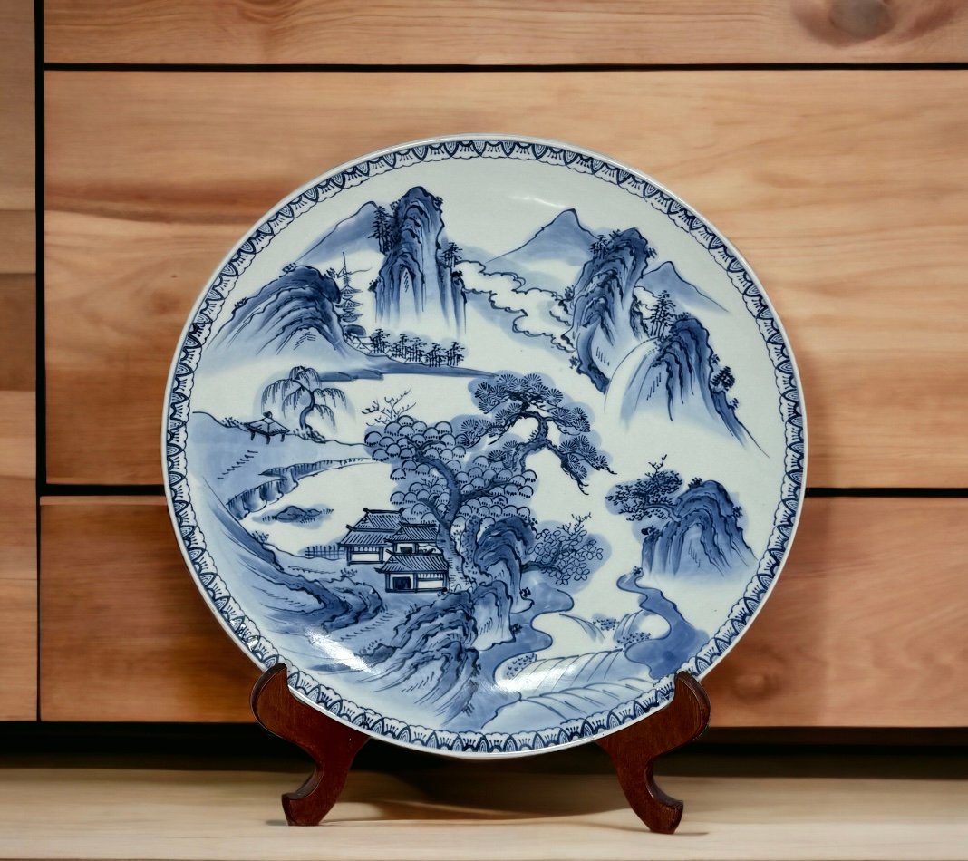 大皿 (梅・松) 陶器 骨董品 | HORIDASHI市