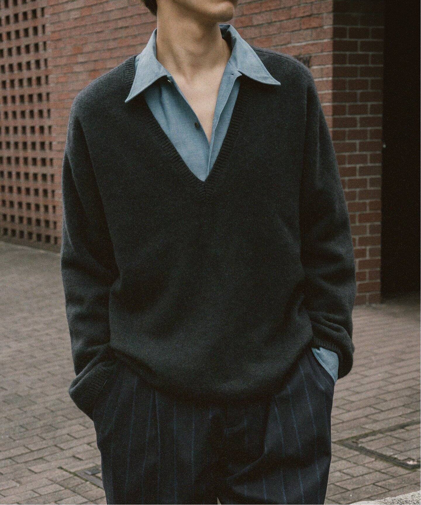 BATONER / バトナー】別注 V ネック ニット（ニット／セーター）｜L